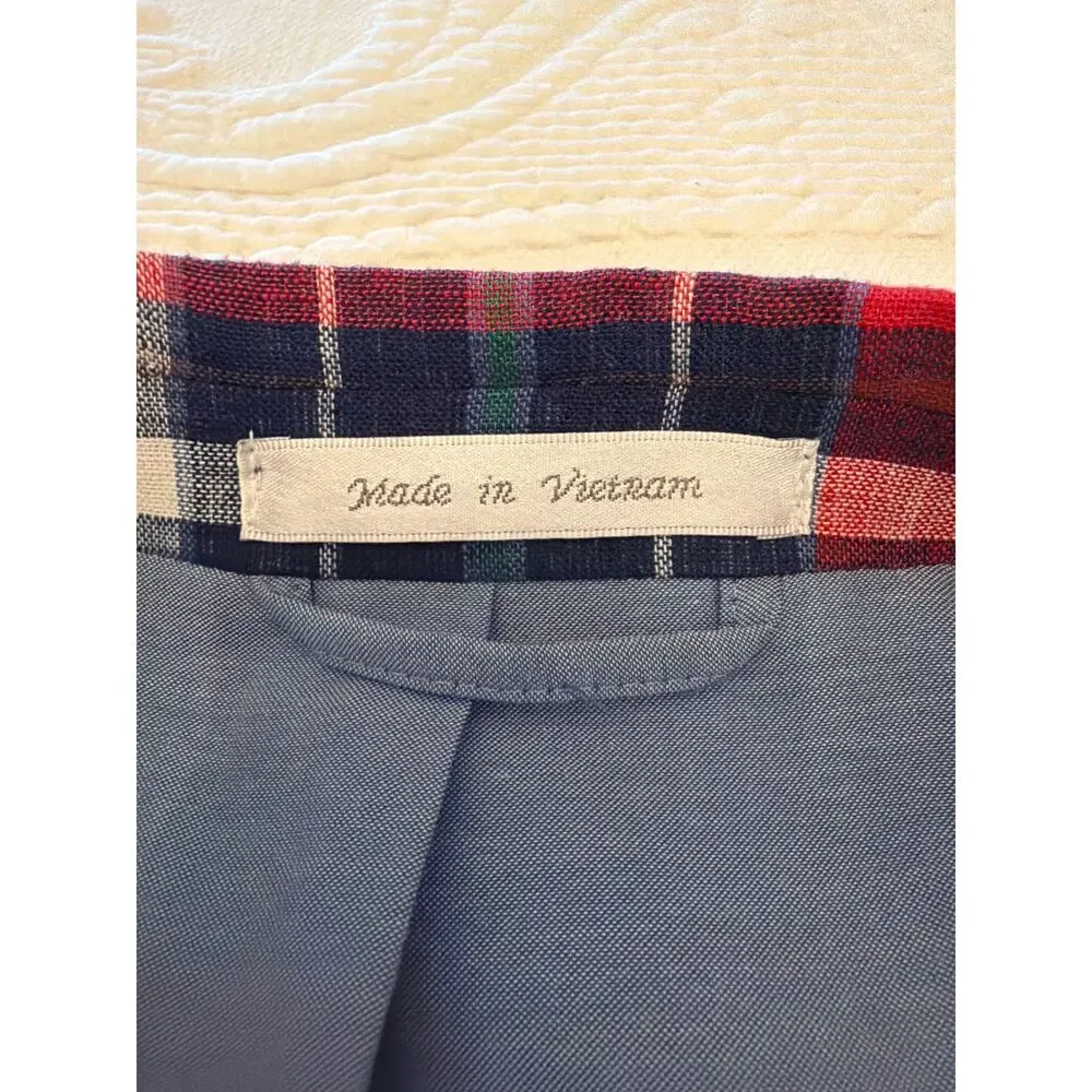 NWT IZOD Plaid Linen Blend Sport Coat Blazer 42S Preppy Derby Golfcore - Picture 10 of 14